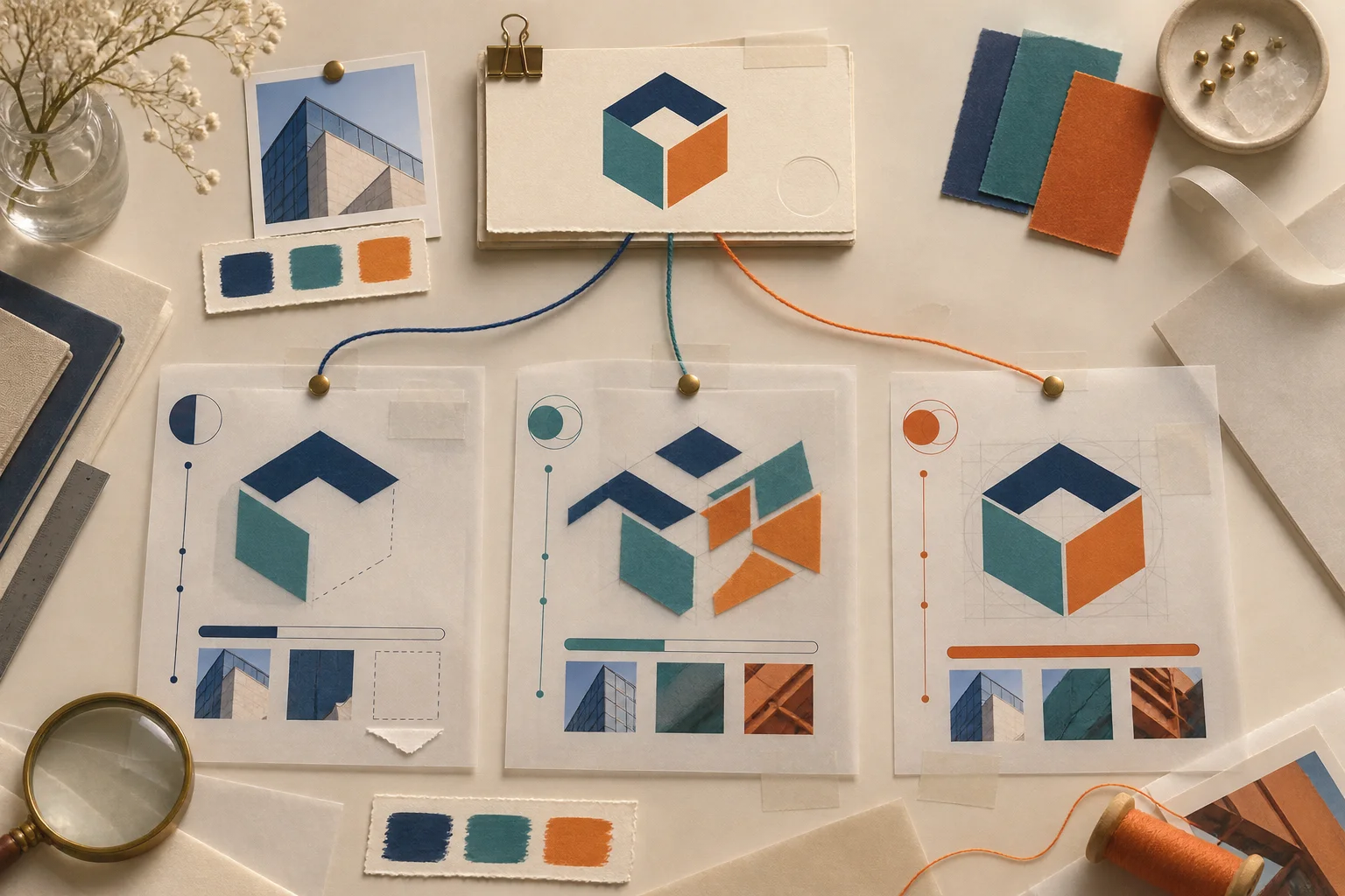 Layered answer fragments showing conflicting representations of the same company